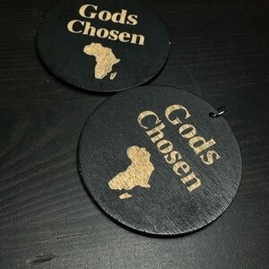 Black and Gold 'Gods Chosen' Earrings